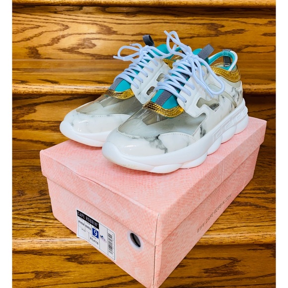 Cape Robbin Athena Marble Clear Sneakers 9 - Picture 6 of 10